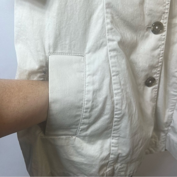 CAbi jacket style 777 Sandy Trench Coat khaki cream color size 8 no belt - Picture 14 of 14